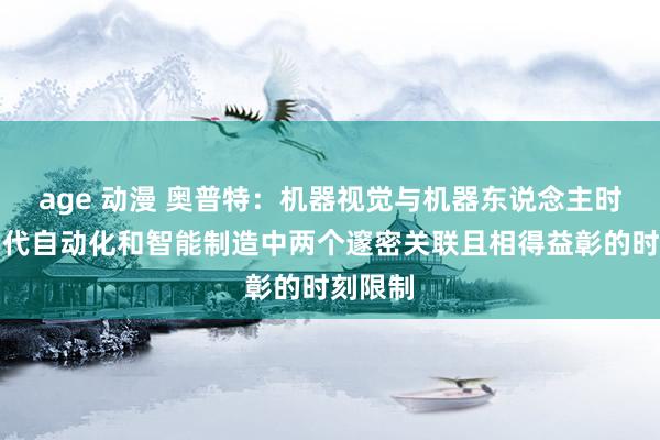age 动漫 奥普特：机器视觉与机器东说念主时刻是当代自动化和智能制造中两个邃密关联且相得益彰的时刻限制
