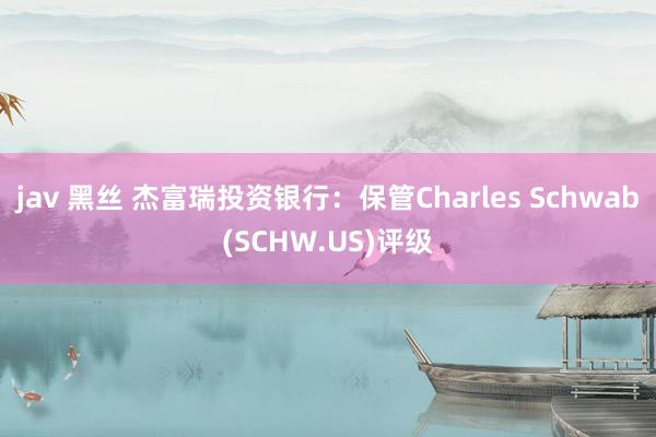 jav 黑丝 杰富瑞投资银行：保管Charles Schwab(SCHW.US)评级