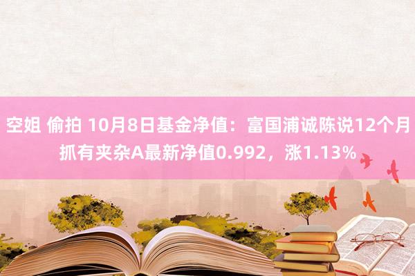 空姐 偷拍 10月8日基金净值：富国浦诚陈说12个月抓有夹杂A最新净值0.992，涨1.13%