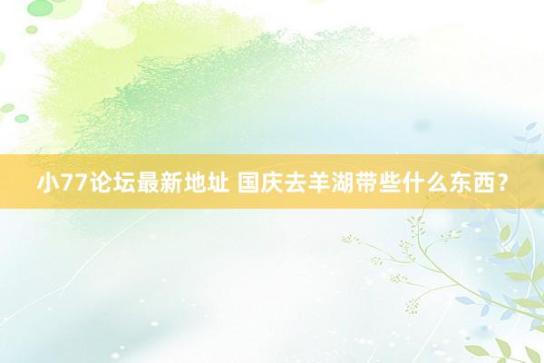 小77论坛最新地址 国庆去羊湖带些什么东西？