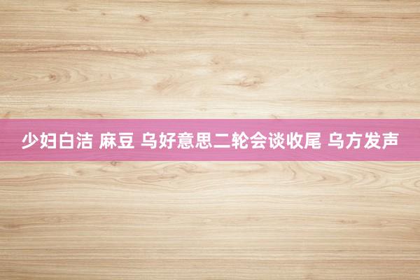 少妇白洁 麻豆 乌好意思二轮会谈收尾 乌方发声